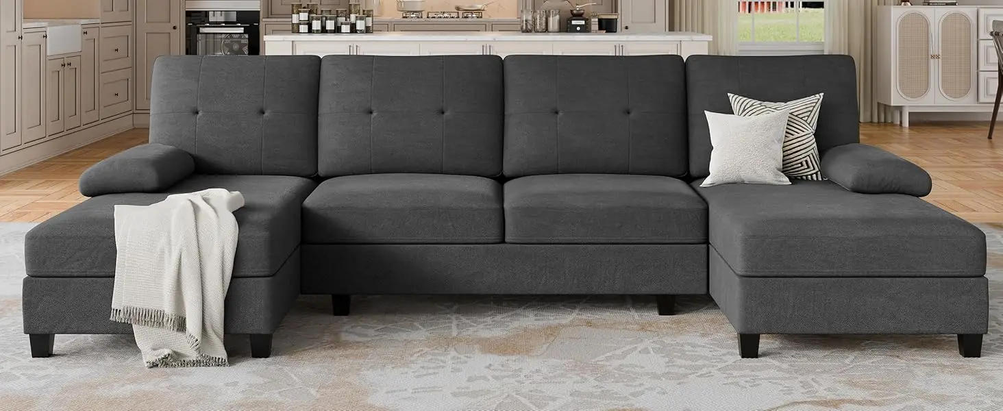 Description Picture 2 of itemSectional Sofa Couches for Living Room, U-Shaped Sofa Couch Living Room Furniture Sets Clearance with Double Chaises
