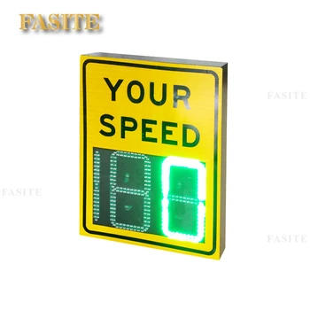 Description Picture 4 of itemHigh visibility radar traffic solar powered speed signs LED speed limit signs