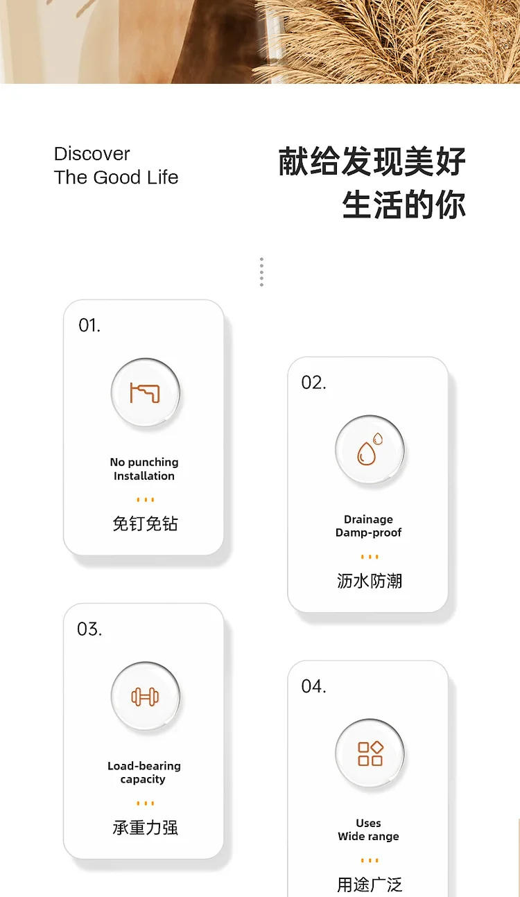 Description Picture 3 of itemSelf-adhesive Solid Wooden Hook Walnut Key Decorative Towel Holder Hook Door Hanger Wall Coat Rack Kitchen Bathroom Organizer