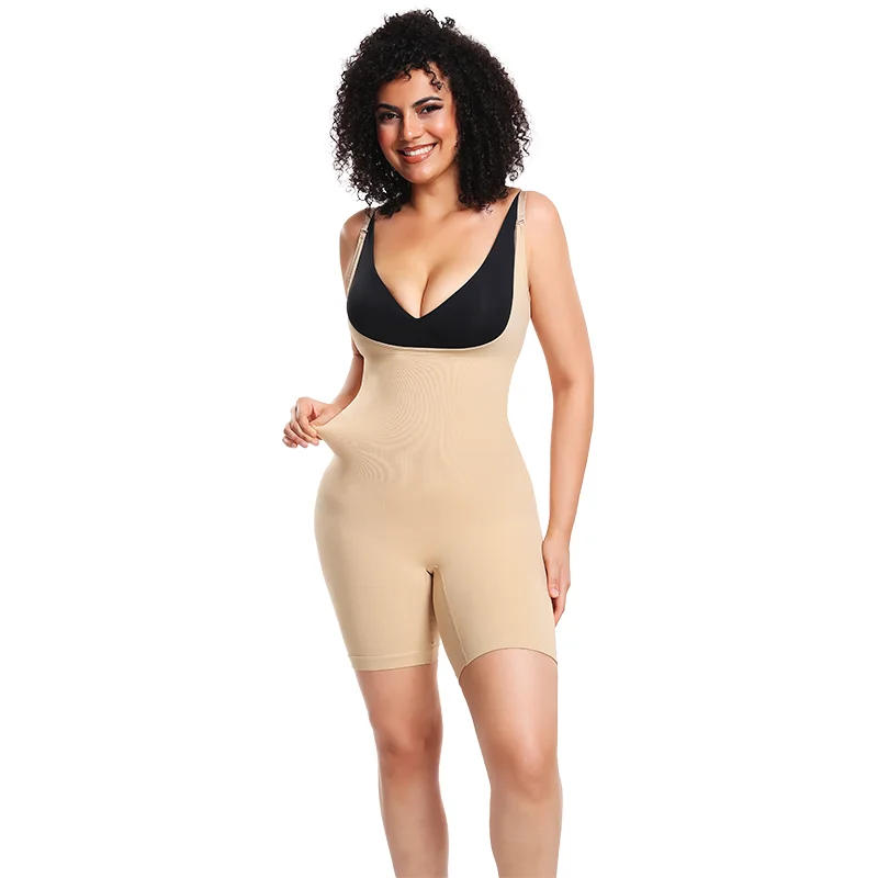 Description Picture 6 of itemShapewear Bodysuit for Women Underbust Full Body Shaper Slimming Short Tummy Control Waist Trainer Open Crotch Corset Fajas