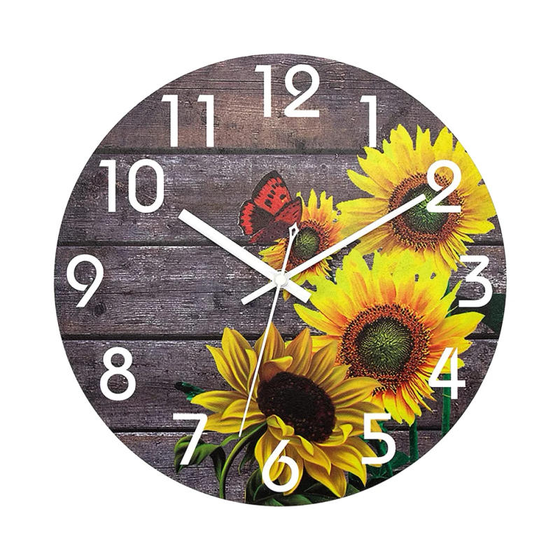 Description Picture 4 of itemNew European Retro Creative Silent Quartz Maple Leaf Wall Clock New Creative Silent Clock Living Room Clock