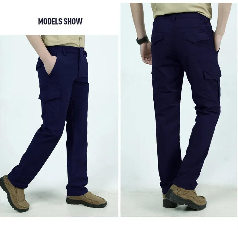 Description Picture 3 of itemSummer Casual Lightweight Tactical work Long Trousers Male Waterproof Quick Dry Cargo Camping Overalls Tactical Pants Breathable