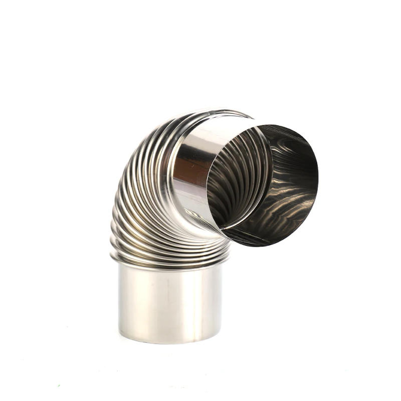Description Picture 6 of item60/70/80mm 90 Degree Flue Elbow Pipe Chimney Liner Bend Stainless Steel Multi Flue Stove Pipes Wood Stoves Chimney