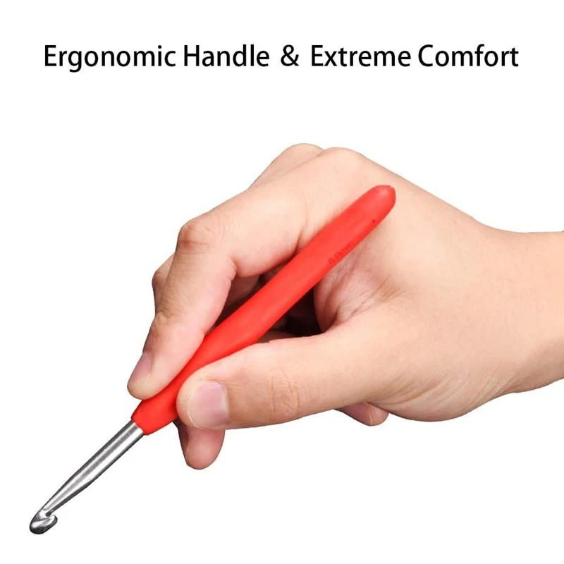 Description Picture 4 of itemD&D 1pc Aluminum Crochet Hooks Ergonomics Handle Knitting Needle Yarn Sweater Weave DIY Craft Knitting Tools Sewing Accessories