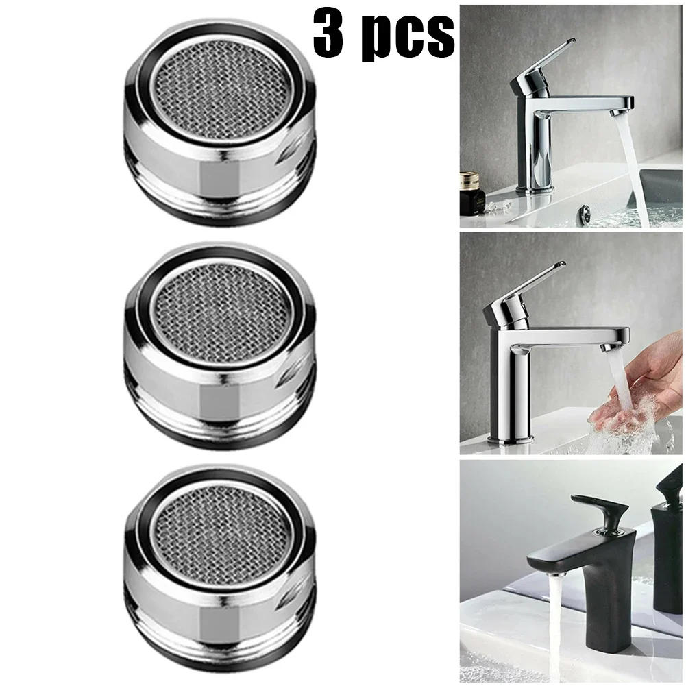Description Picture 5 of item3pcs Brass Water Saving Faucet Tap Aerator Replaceable Filter Mixed Nozzle 24mm Thread Bathroom Faucet Bubbler Bathroom Parts