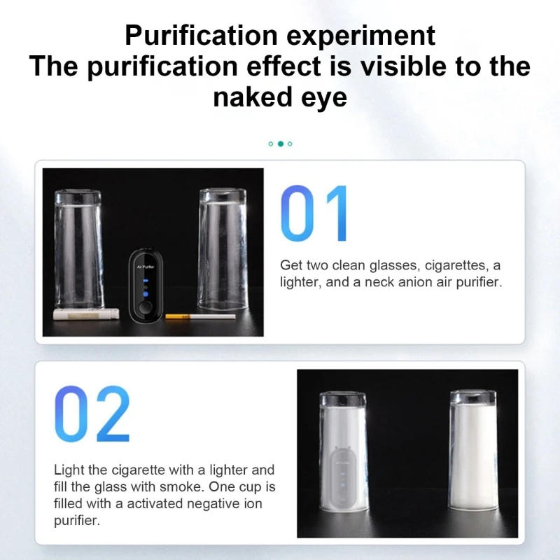 Description Picture 5 of itemNeck Purifiers 700mAh Air Purifying Device Rechargeable Air Purifiers ABS Texture Air Sanitizer for Indoor and Outdoor