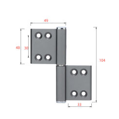 aluminum alloy lift off glass door fitting hinge detachable flag type metal door hinge