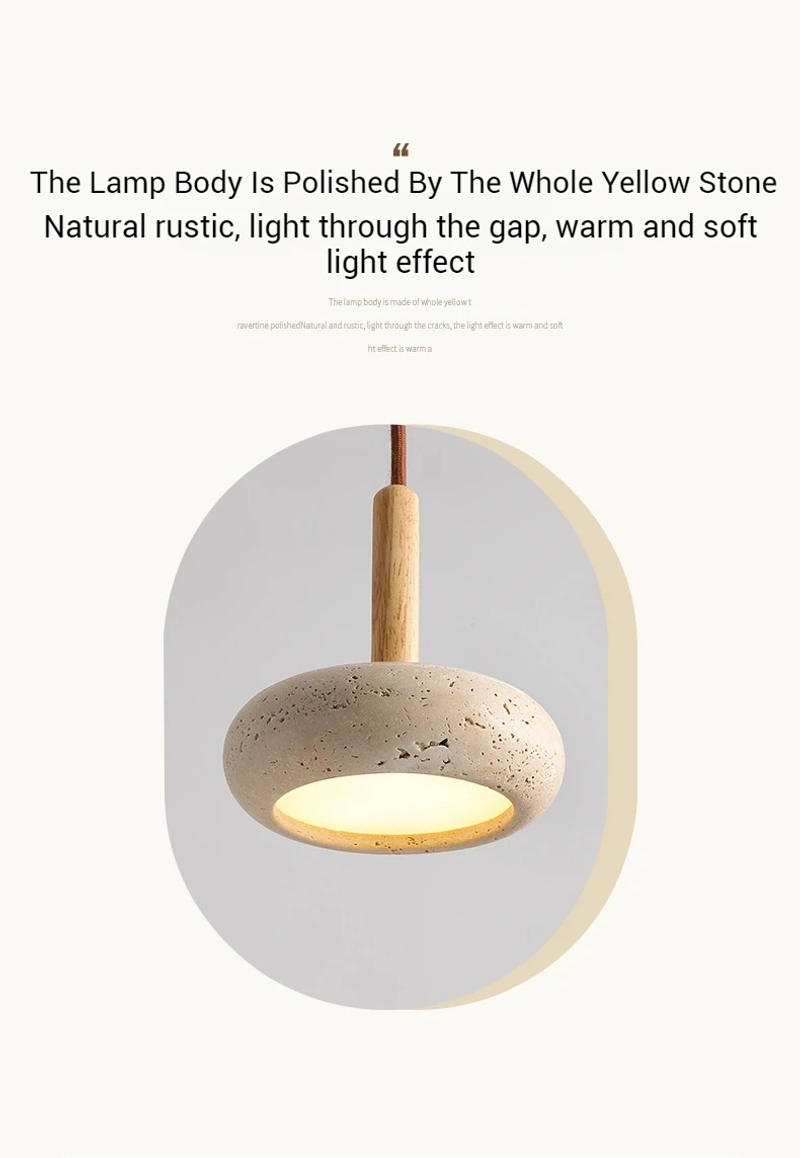 Description Picture 4 of itemWabi Sabi Marble LED Pendant lamp, Bedroom Headboard Hanging Light, Modern Home Retro Ceiling Light, Nordic Simple Aisle Light