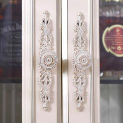 European Handles for Cabinets and Drawers Ivory Furniture Handles Bedroom Wardrobe Pulls Cupboard Door Knobs with Backplate