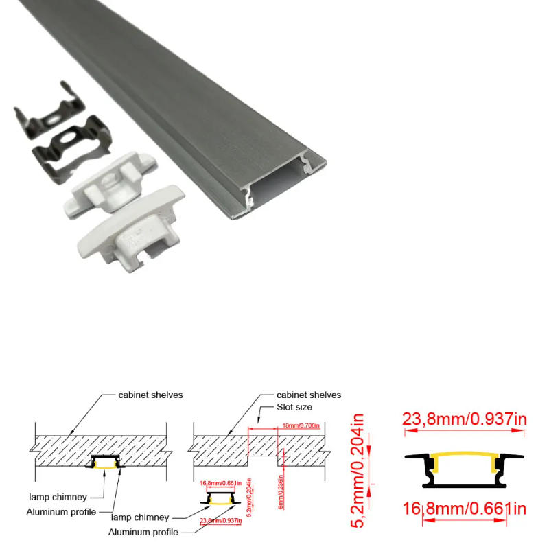 Description Picture 3 of item17x7mm Aluminum LED Strip Light with Flexible Profile Create a unique ambiance with this flexible and versatile LED strip light
