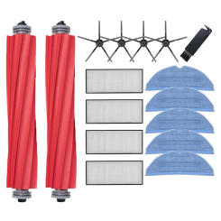 For Roborock S7 S70 S7Max T7S T7S Plus Main Brush Hepa Filter Mop Pad Spare Parts Vacuum Cleaner Accessories Black