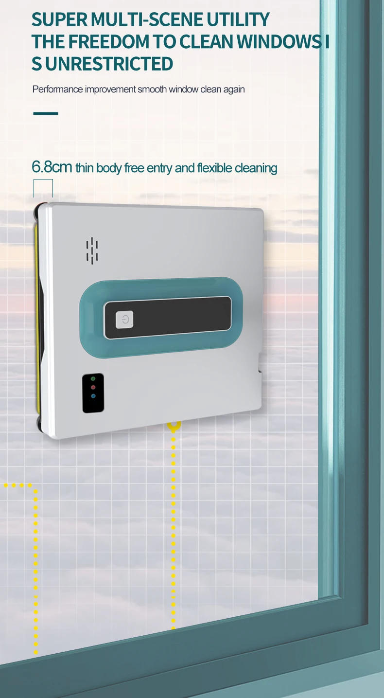 Description Picture 6 of itemelectronic window cleaning equipment border detection smart automatic window glass vacuum clean robot at home