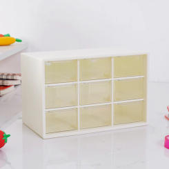 6/9 Grid Desktop Drawer Box Transparent Small Drawer Partitioned Student Desk Wall-mounted Sundries Storage Box