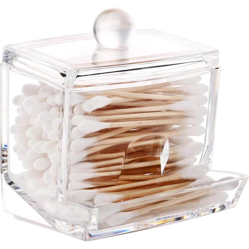 Description Picture 2 of itemAcrylic Qtip Holder, Clear Small Cotton Swab Dispenser, Ear Stick Swabs Holder, Square Toothpick Storage