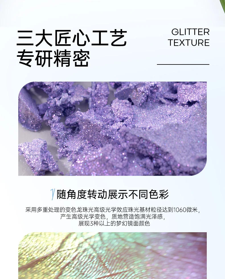 Description Picture 5 of itemRomantic Beauty Iluminador Maquillaje Chameleon Highlighter Eyeshadow Palette High gloss Powder Body and Face Pearl Brightening