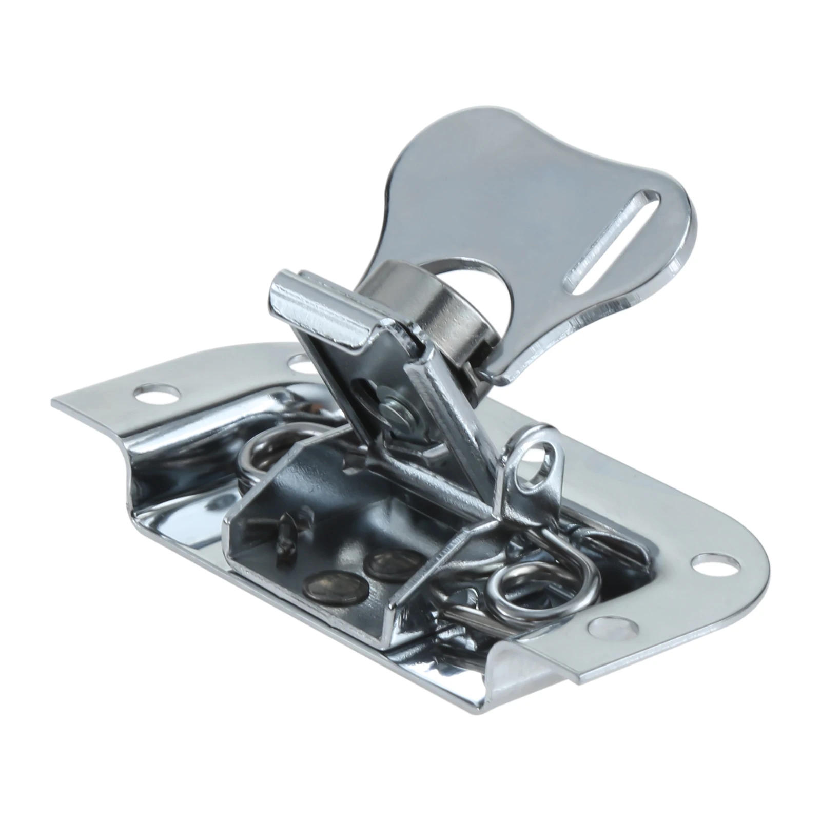 Description Picture 6 of item4 Sets Metal Butterfly Twist Latch Box Buckle Lock for Air Box Flight Box Cabinet Wooden Toolbox Spring Loaded Recessed Buckle