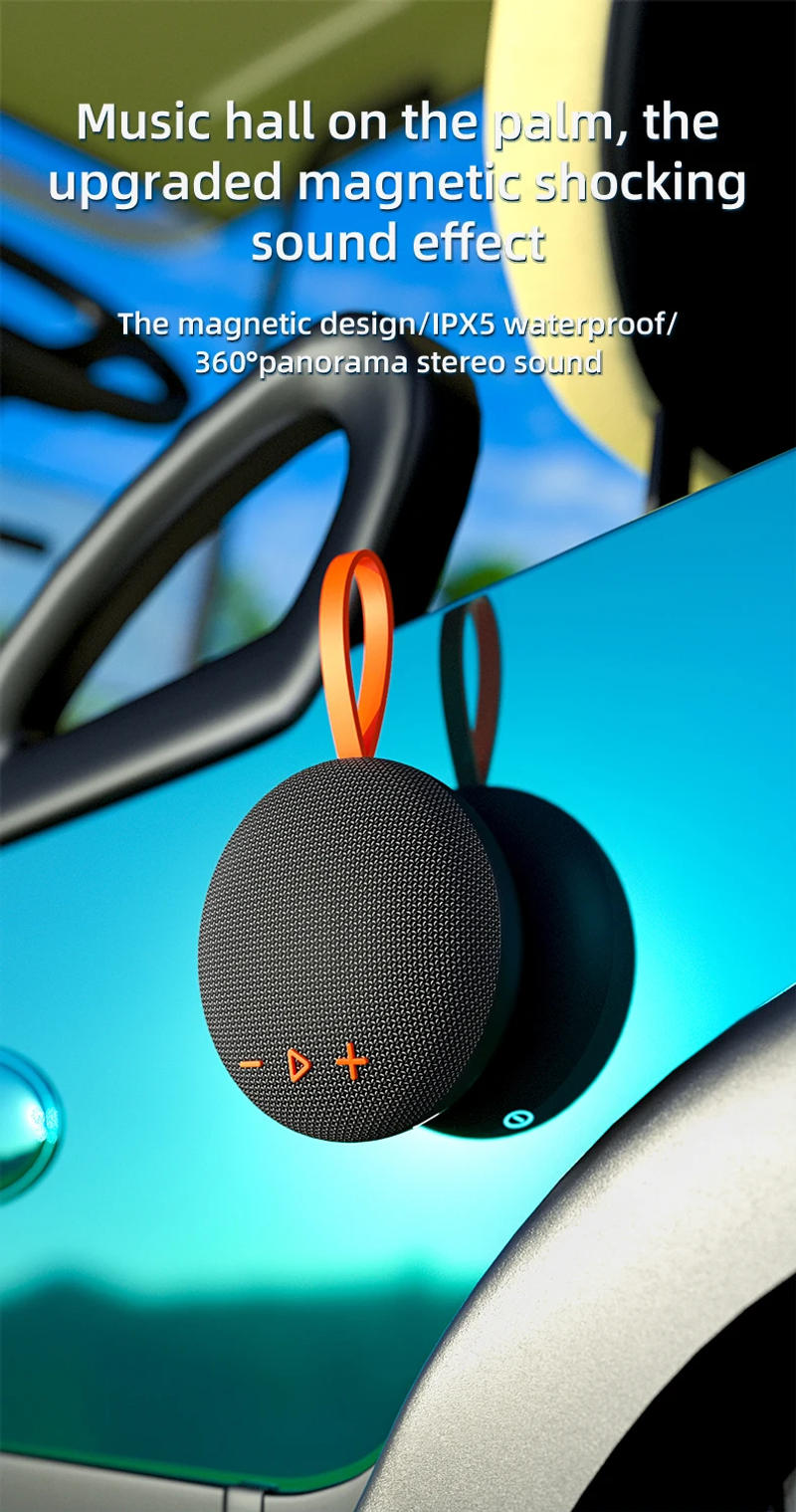 Description Picture 2 of itemFree Shipping Mini Portable Strong Magnetic Speaker BT5.3 Wireless Stereo Music Box Outdoor Waterproof IPX6 Popular By Audience