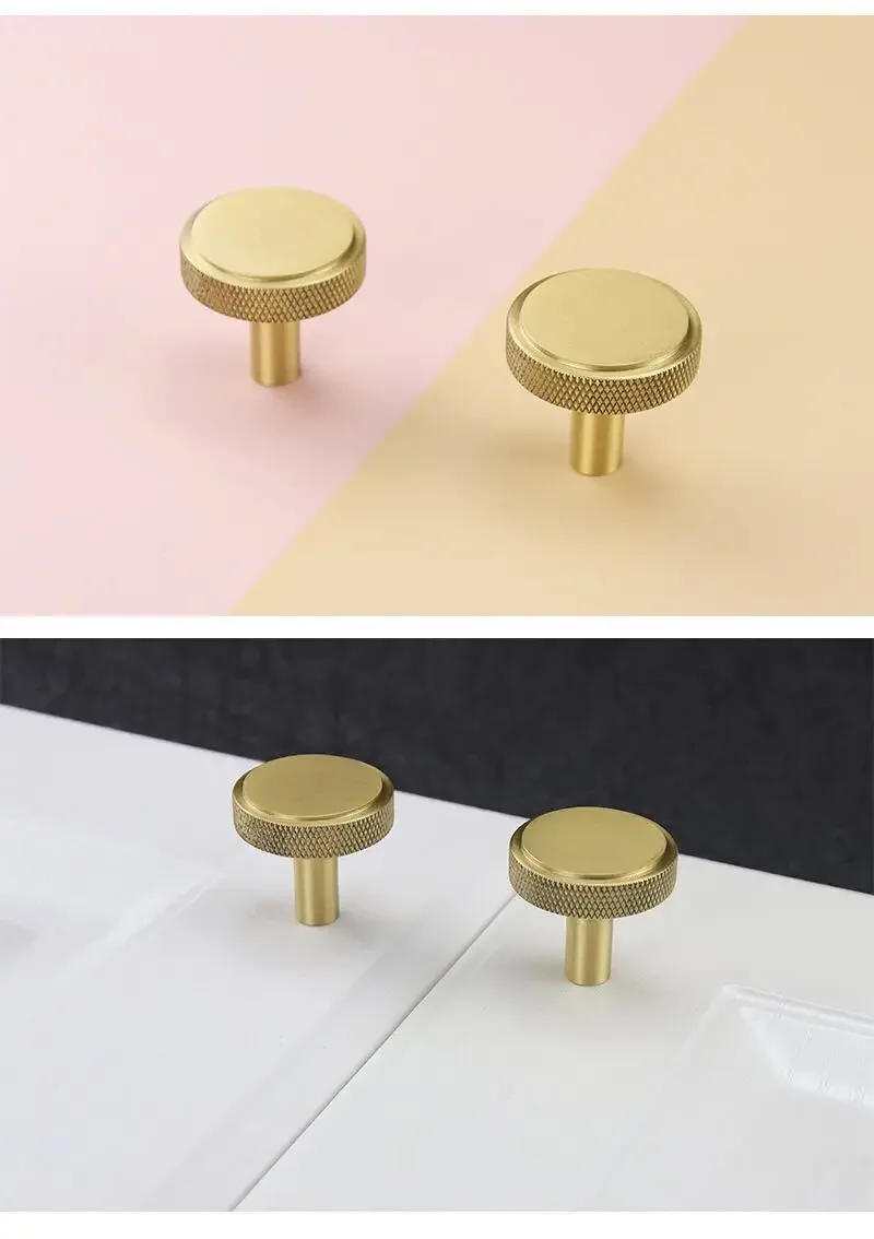 Description Picture 4 of itemSatin Brass Diamond Knurled/Textured Cabinet Knob Kitchen Cupboard Door Pulls Furniture Handle T bar Hardware