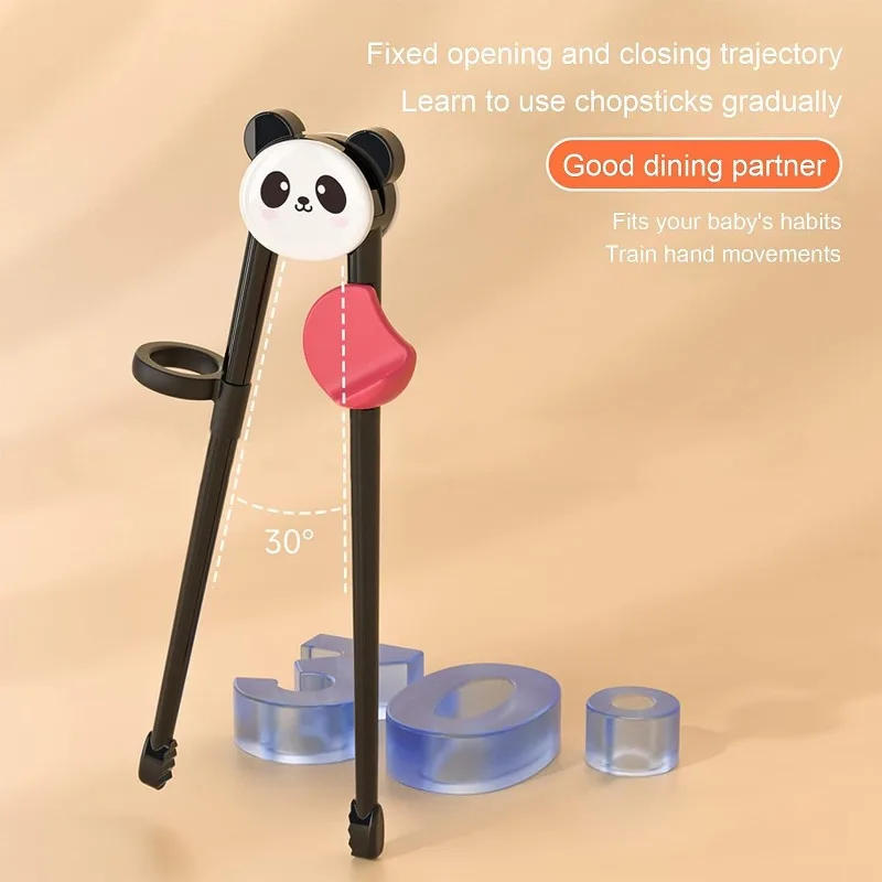Description Picture 6 of itemCartoon Animal Chopsticks For Children Cute Bear Panda Elementary Learning Chopstick Baby Kids Training Tableware Food Sticks