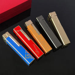 New German Retro Grinding Wheel Gas Lighter Creative Personalized Side Sliding Lighter Open Flame High-end Boutique Gift