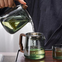 GIANXI Thickened Glass Teapot Office Teapot High Temperature Teapot Tea Set Chinese Kung Fu Tea Set Coffee Pot Tea Filter