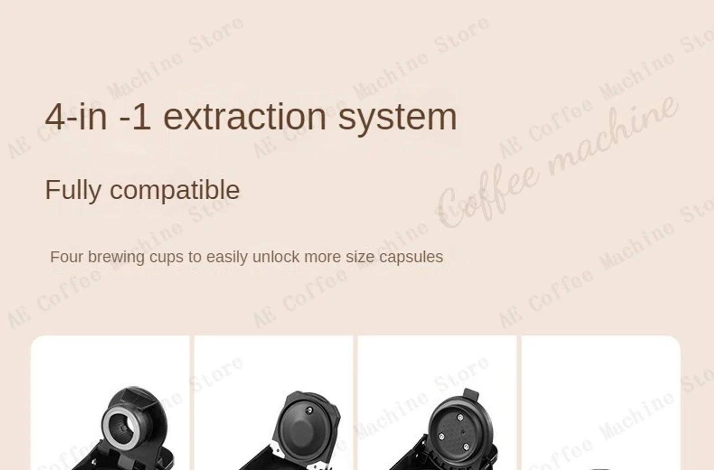 Description Picture 5 of itemMultifunction coffee making machine Fully automatic small household capsule coffee machine portable travel coffee maker