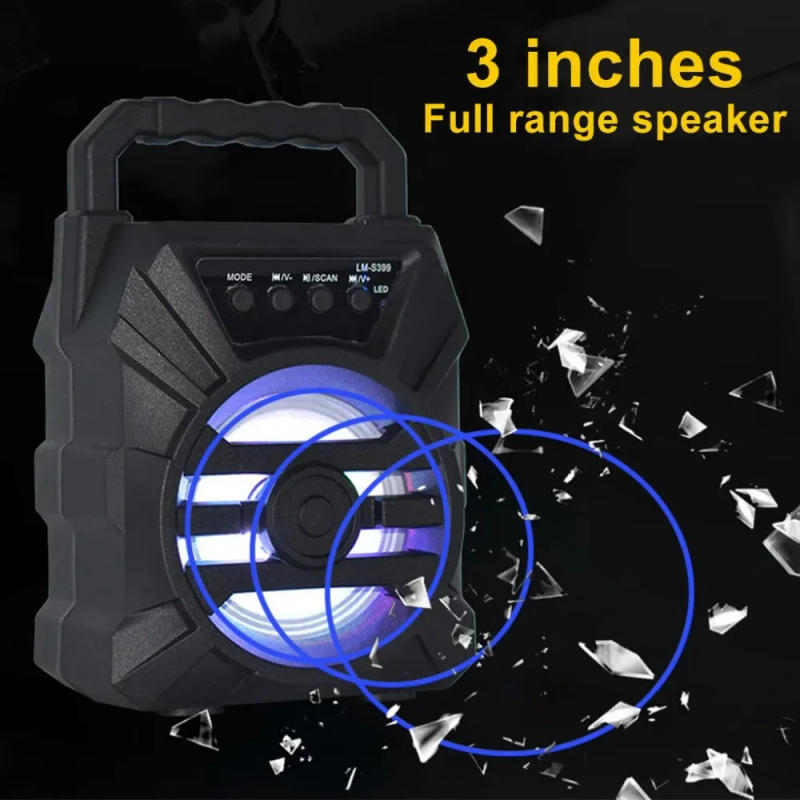 Description Picture 6 of item500mAh Bluetooth speaker Sound box high power bluetooth speakers TF Udisk karaoke handheld sound subwoofers for dancing