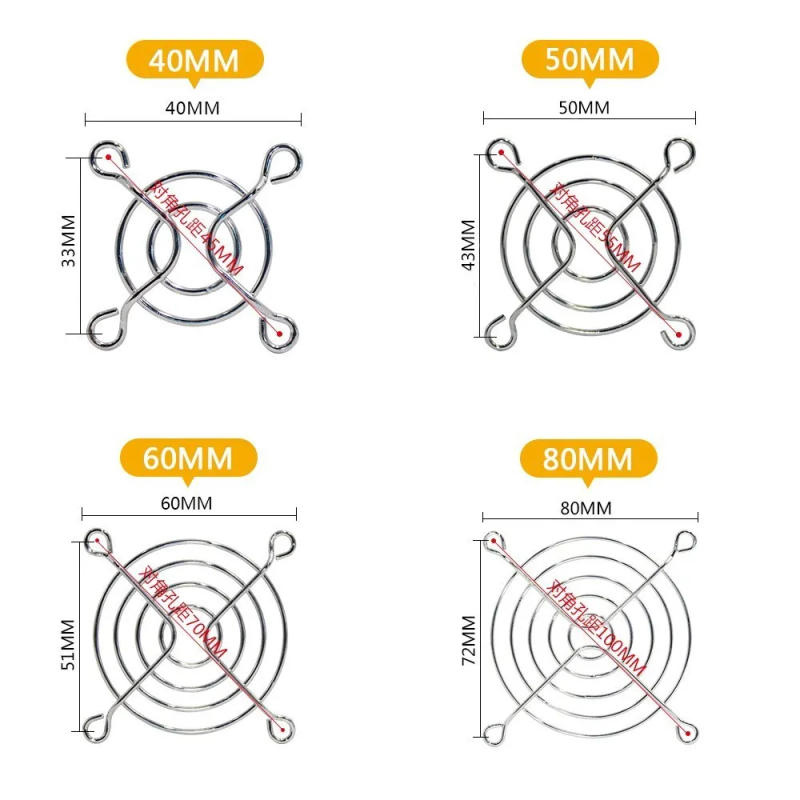 Description Picture 4 of itemCooling Fan Guard Metal Grill Computer Cover Fan Grill 30mm 40mm 50mm 60mm 70mm 80mm 90mm 120mm 135mm 140mm 170mm 200mm