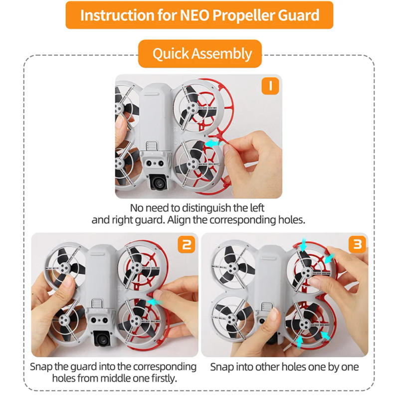 Description Picture 3 of itemPropeller Guard Lightweight 360° Paddles Protector Anti-Scratch Props Protection Bumper for DJI NEO Drone Accessories