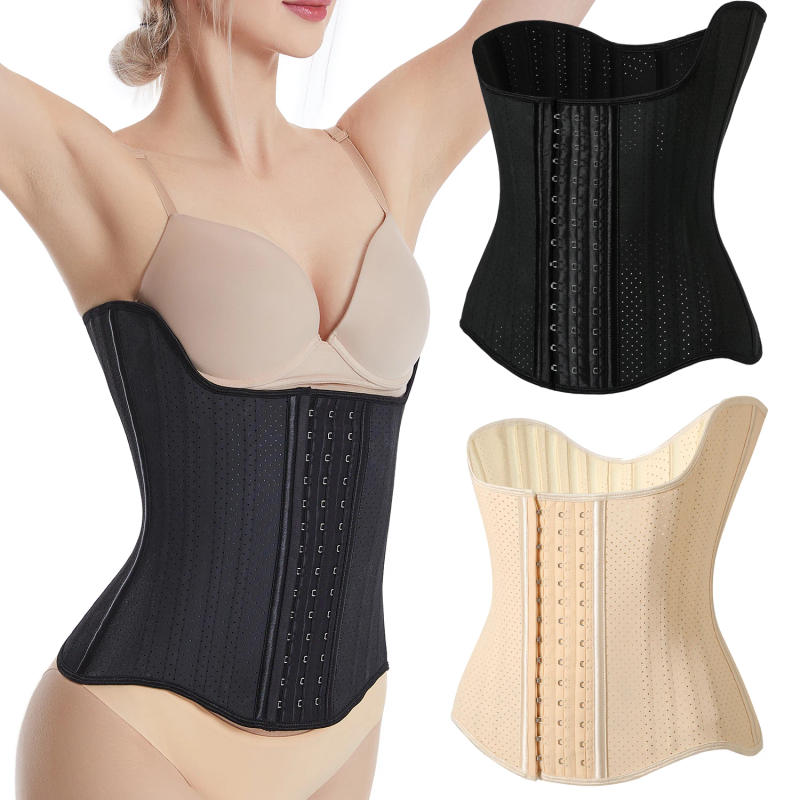 Description Picture 3 of itemFajas Colombians Latex Waist Trainer Corset Slimming Waist Cincher 25 Steel Bone Body Shapewear Women Flat Belly Slimming Sheath
