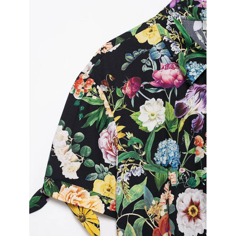 Description Picture 6 of itemTRAF Women's New Loose French Print Dress Round Neck Casual Elegant Evening Party Long Spring Summer Street Trend Dresses