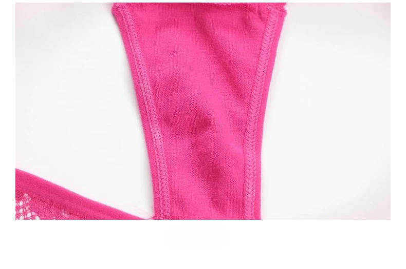 Description Picture 5 of itemSexy Hollowed Out Lace Thong  for Women Sexi Underwear Underpants Solid Color G-String Temptation Panties High Waist Briefs