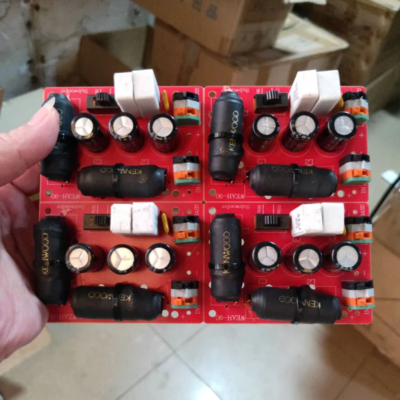 Description Picture 5 of itemAudio Speaker Board Passive Speaker Bass Speaker 40Hz-400Hz Subwoofer Frequency Divider Stereo DIY Audio Crossover