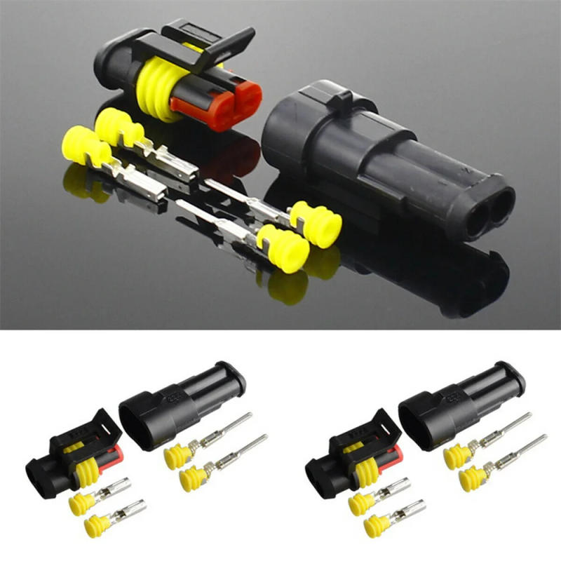 Description Picture 4 of itemNew 10pieces 5 Pairs Waterproof Male Female Electrical Connectors Plug 2-Pin Way With Wire For Car Motorcycle Scooter Marine