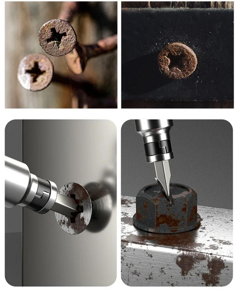 Description Picture 4 of item7/13 PCS Impact Screwdriver Hand Manual Reversible Impact Driver Set Durable Remove Disengage Rusted Fasteners Or Frozen Bolts