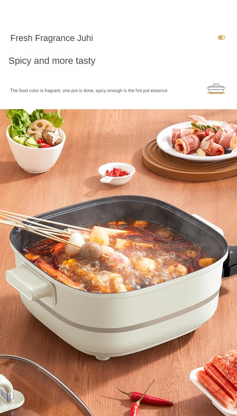 Description Picture 6 of item220V 6L Household Electric Hot Pot Home Electric Cooking Pot Non-stick 1 Flavor Hotpot Multi Cooker Pancake Caking Machine