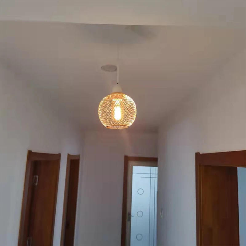 Description Picture 4 of itemHollow Out Metal Pendant Lamp Shade Cover Chandelier For Living Room Home Decoration Lighting Accessories 3Colors