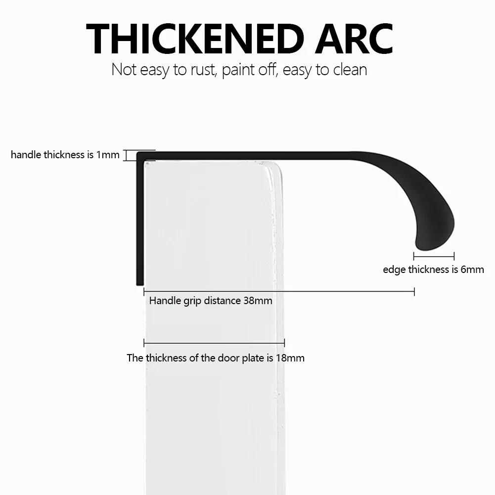 Description Picture 6 of itemGold Black Hidden Cabinet Pulls Aluminum Alloy Kitchen Cupboard Handles Drawer Knobs Furniture Handle Bedroom Hardware