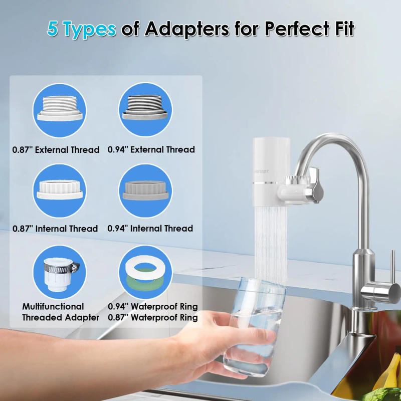 Description Picture 5 of item1pc T1 Faucet Water Purifier With 5-level Activated Carbon Filter Can Directly Drink Purified Water With 1 Replacement Cores
