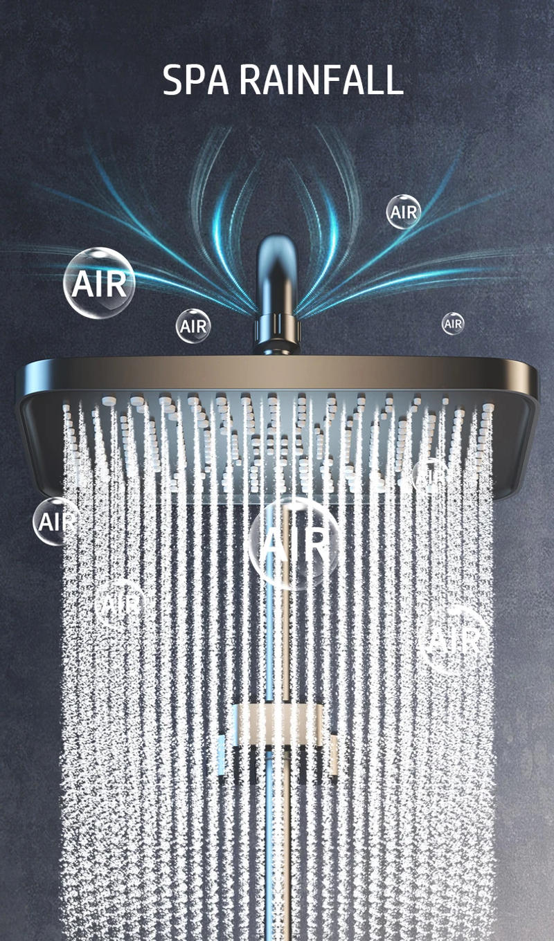 Description Picture 6 of itemRain Shower Bath Mixer Faucet Bathroom LED Digital Hot Cold Shower System Set Bathtub Wall Mount Modern Bidet Spray Tap Grifos