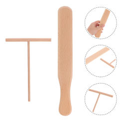 Crepe Spreader Spatula Tool Tools Pancake Wooden Utensils Spreading Cooking Rake Turner Making Scraper Maker Pancakes Set Butter