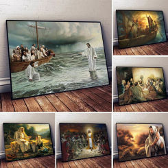Christian God Jesus The Shepherd Christ Belief Faith The Samaritan Woman Posters Prints Canvas Painting Wall Art Room Decor