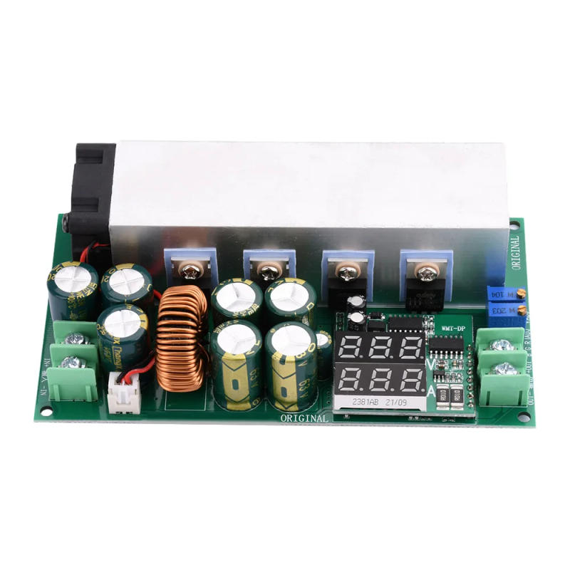 Description Picture 2 of itemDC-DC High Power 600W Adjustable Step-down Power Supply Module With Fan 12V-80V To 2.5V-50V Buck Converter 25A Constant Current