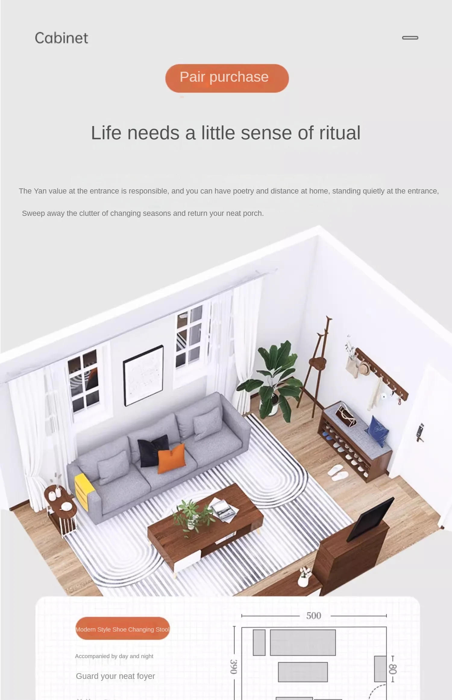 Description Picture 6 of itemShoe rack, shoe stool, doorstep, household indoor storage rack, dustproof storage shoe cabinet