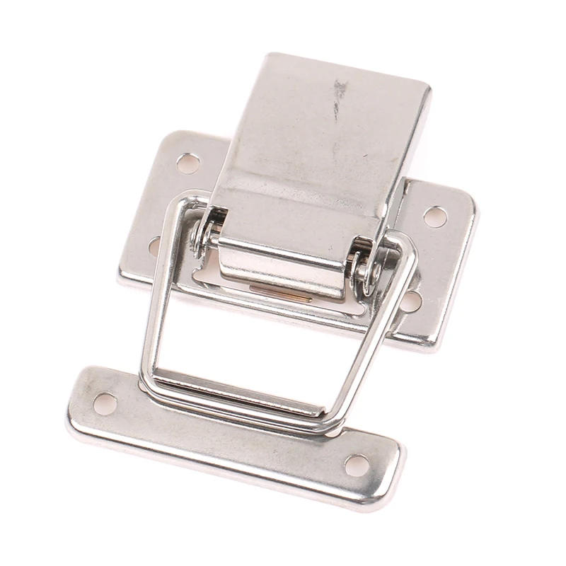 Description Picture 2 of itemStainless Steel Latch Hasp Lock For Cabinet Case Spring Loaded Latch Catch Toggle Hasp Wooden Box Lock Furniture Hardware Buckle