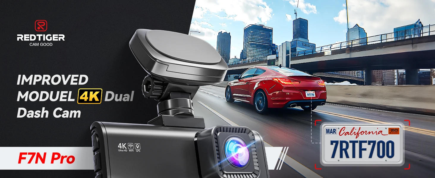 Description Picture 2 of itemREDTIGER F7N PRO Dash Camera 4K Video Recorder  Built In WiFi GPS FOV 170 Dash Cam With SONY STARVIS 2 SENSOR Night Vision