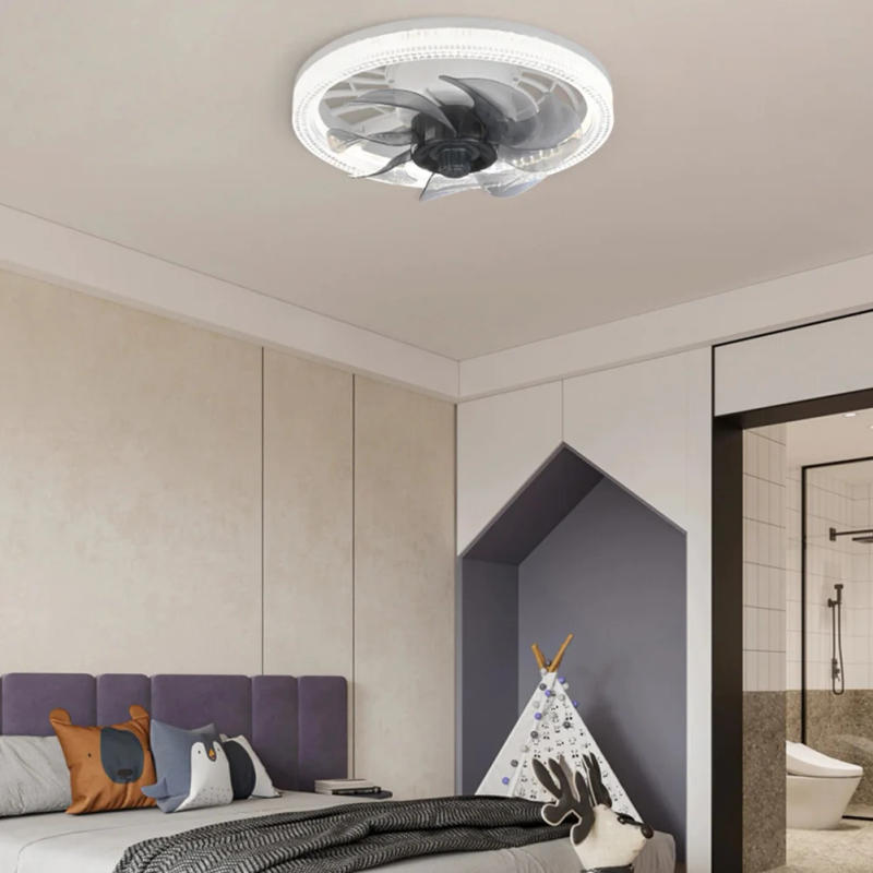 Description Picture 6 of itemFlush Mount Ceiling Fan with Light Ceiling Fan Light 3 Colors Dimmable LED Lamp Fan 4 Speeds with Converter Extender AC 85V-265V