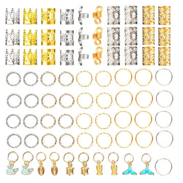 200 Pcs Big Braid Hair Accessories Decorations Dreads Braiding Pendants Beads Alloy Jewelry for Braids