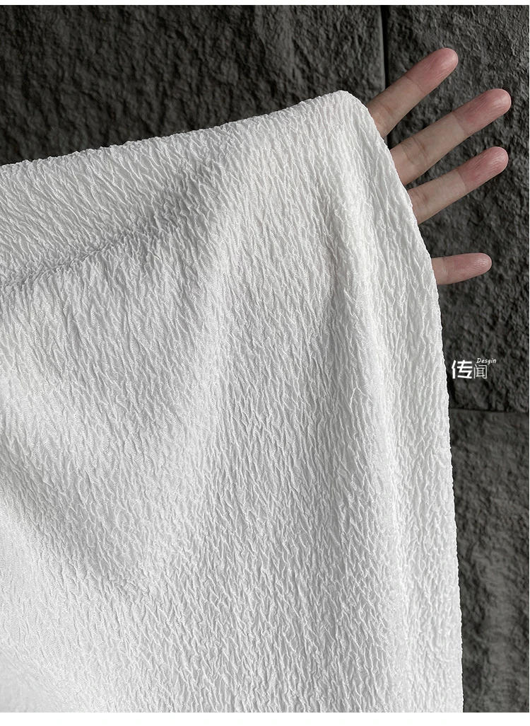Description Picture 4 of itemWhite Soft Double Layered Pleated Fabric for Creative Fashion Clothing Designer Cloth Apparel Diy Sewing Material