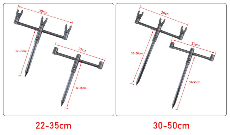 Description Picture 4 of itemCarp Fishing Rod Pod Set Buzz Bar and Bank Sticks With 3 Rod Rest Head in Portable Tackle Bag